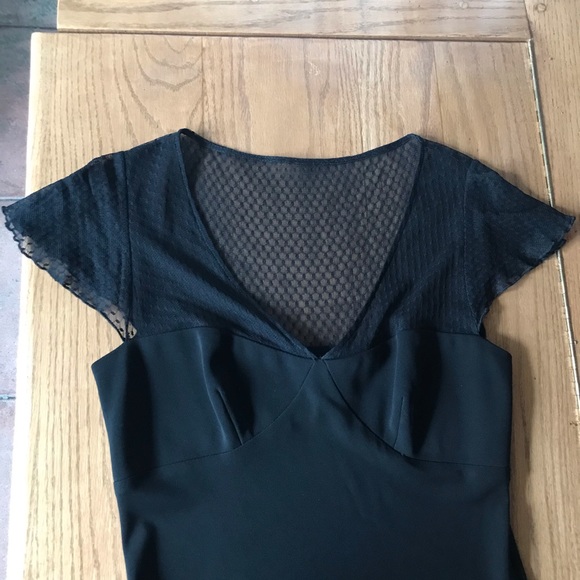 Black lace top cocktail dress - Picture 2 of 7